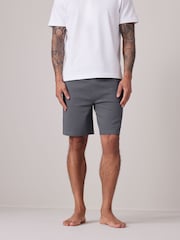 Slate Blue Textured 100% Cotton Lightweight Shorts - Image 1 of 9