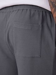 Slate Blue Textured 100% Cotton Lightweight Shorts - Image 5 of 9