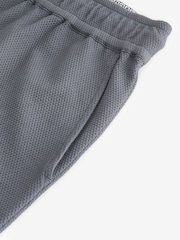 Slate Blue Textured 100% Cotton Lightweight Shorts - Image 8 of 9