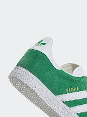 adidas Originals Green/White Junior Gazelle Trainers - Image 12 of 13