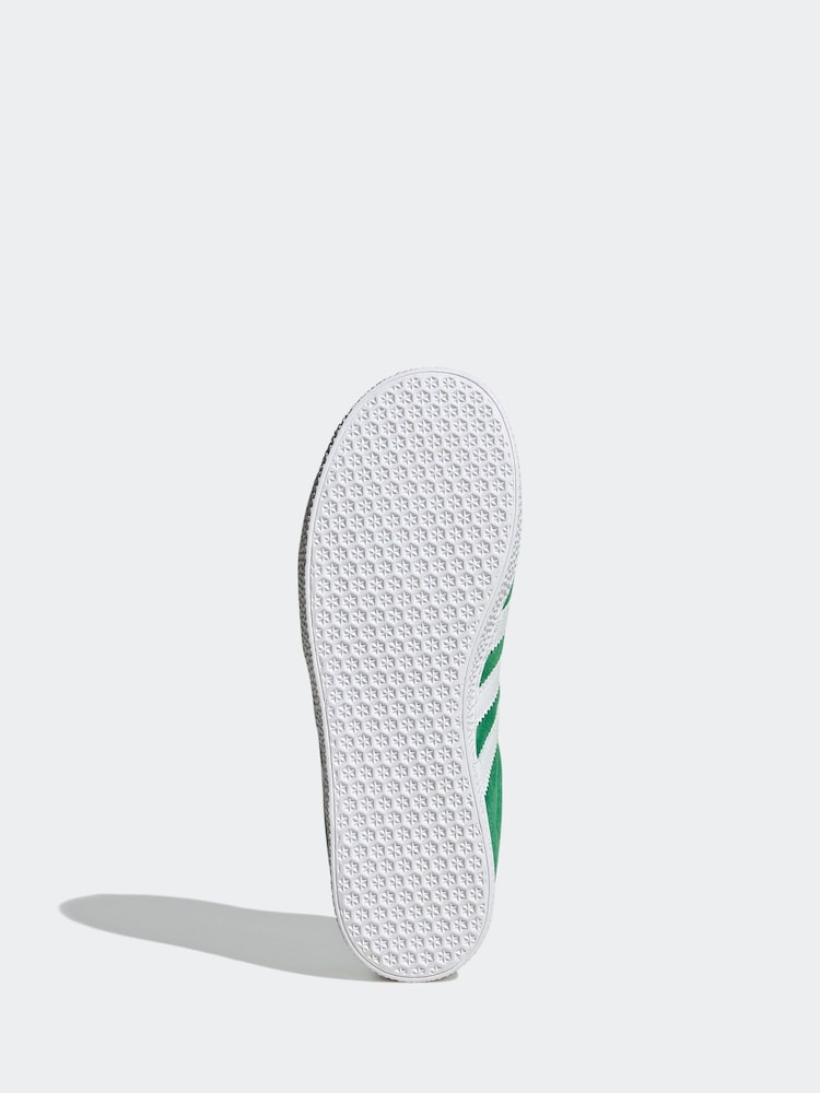adidas Originals Green/White Junior Gazelle Trainers - Image 12 of 12