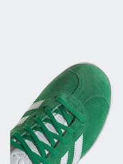 adidas Originals Green/White Junior Gazelle Trainers - Image 13 of 13