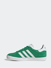 adidas Originals Green/White Junior Gazelle Trainers - Image 7 of 13