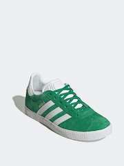 adidas Originals Green/White Junior Gazelle Trainers - Image 8 of 13