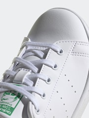 adidas White/Green Originals Stan Smith Trainers - Image 7 of 8