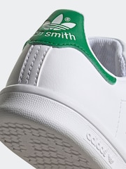 adidas White/Green Originals Stan Smith Trainers - Image 8 of 8