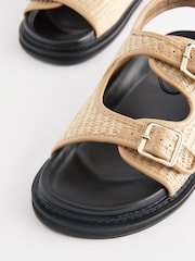 Natur - Forever Comfort® Sandalen mit gestricktem Raffia-Fußbett - Bild 7 von 8