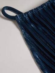 Ted Baker Blue Kassiah Pleated Halterneck Midi Dress - Image 4 of 5