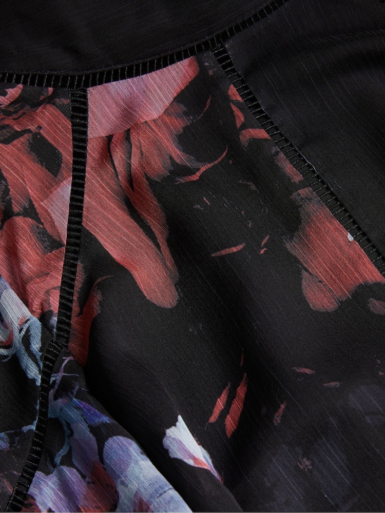 Ted Baker Neeveh Ladder Trim Velvet Black Top - Image 6 of 6