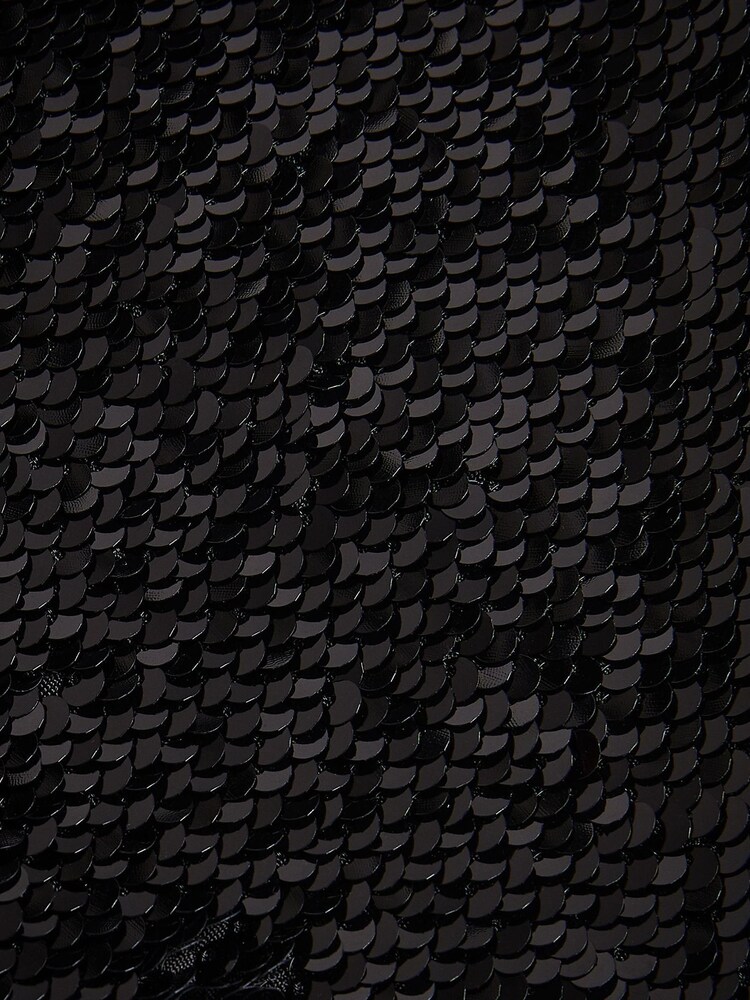 Ted Baker Zarell Black Sequin Shift Dress With Puff Sleeves - Image 6 of 6