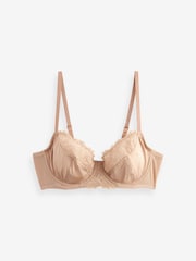 Black/White/Praline Nude 3 Pack Floral Print Non Pad Full Cup Bra - Image 8 of 9