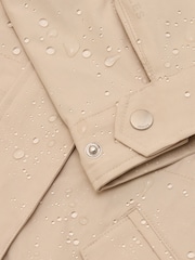 Joules Portwell Beige Waterproof Raincoat With Hood - Image 11 of 13