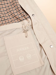 Joules Portwell Beige Waterproof Raincoat With Hood - Image 12 of 13