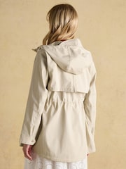 Joules Portwell Beige Waterproof Raincoat With Hood - Image 2 of 13