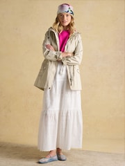 Joules Portwell Beige Waterproof Raincoat With Hood - Image 9 of 13