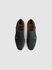 Forest Green - Zapatos de ante con doble hebilla Amalfi de Reiss - Imagen 3 de 5