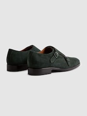 Forest Green - Zapatos de ante con doble hebilla Amalfi de Reiss - Imagen 4 de 5