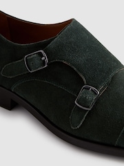 Forest Green - Zapatos de ante con doble hebilla Amalfi de Reiss - Imagen 5 de 5
