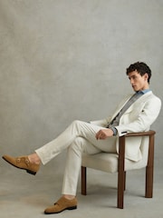 Reiss Stone Amalfi Suede Double Monk Strap Shoes - Image 2 of 5