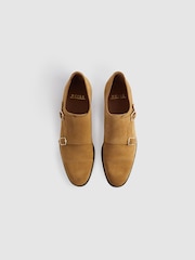 Reiss Stone Amalfi Suede Double Monk Strap Shoes - Image 3 of 5