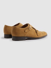 Reiss Stone Amalfi Suede Double Monk Strap Shoes - Image 4 of 5