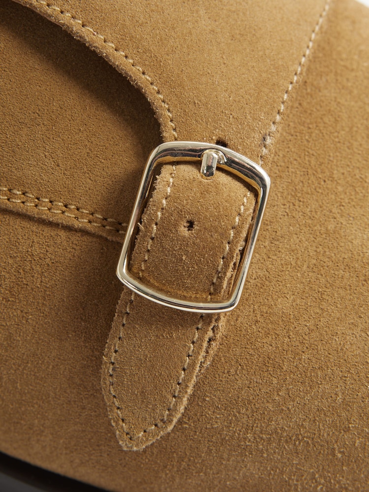 Reiss Stone Amalfi Suede Double Monk Strap Shoes - Image 5 of 5