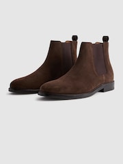Reiss Brown Renor Suede Chelsea Boots - Image 3 of 4