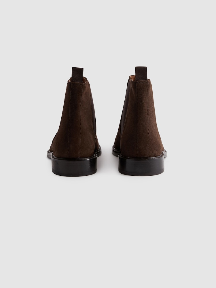 Reiss Brown Renor Suede Chelsea Boots - Image 4 of 4