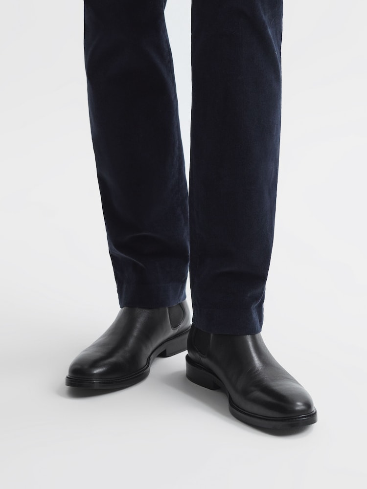 Reiss Black Renor Leather Chelsea Boots - Image 3 of 6