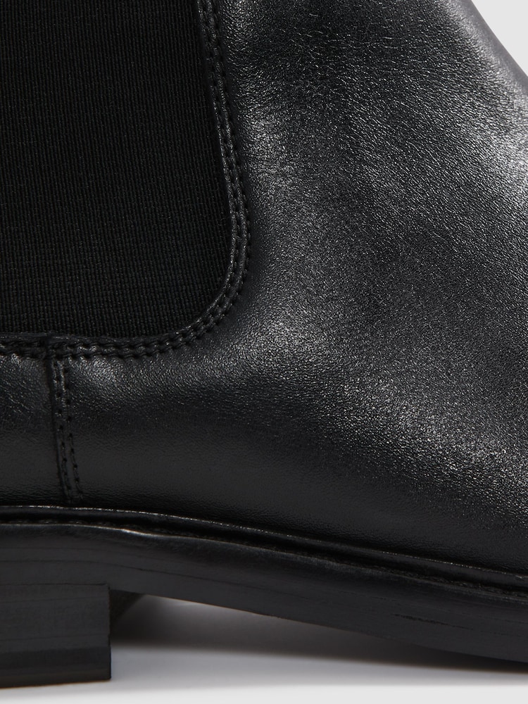 Reiss Black Renor Leather Chelsea Boots - Image 5 of 6