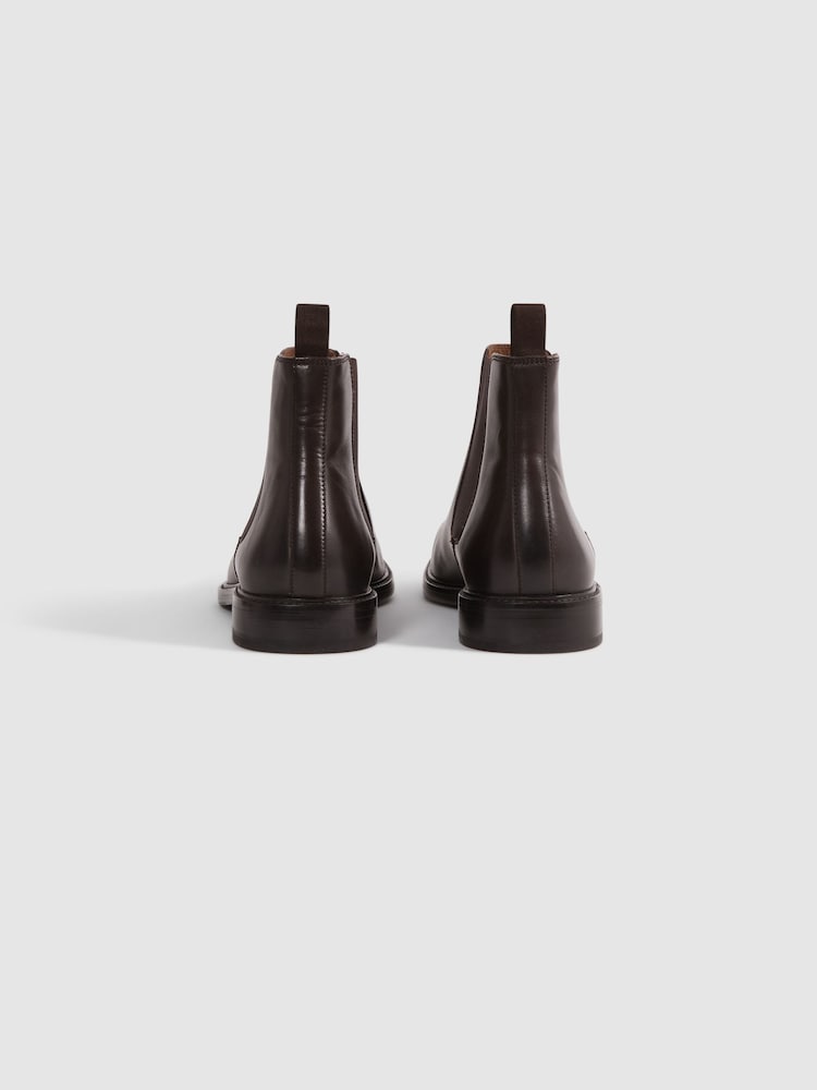 Reiss Brown Renor Leather Chelsea Boots - Image 4 of 6