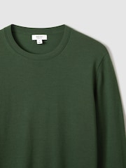 Reiss Hunting Green Wessex Merino Wool Crew Neck Jumper - Image 5 of 6