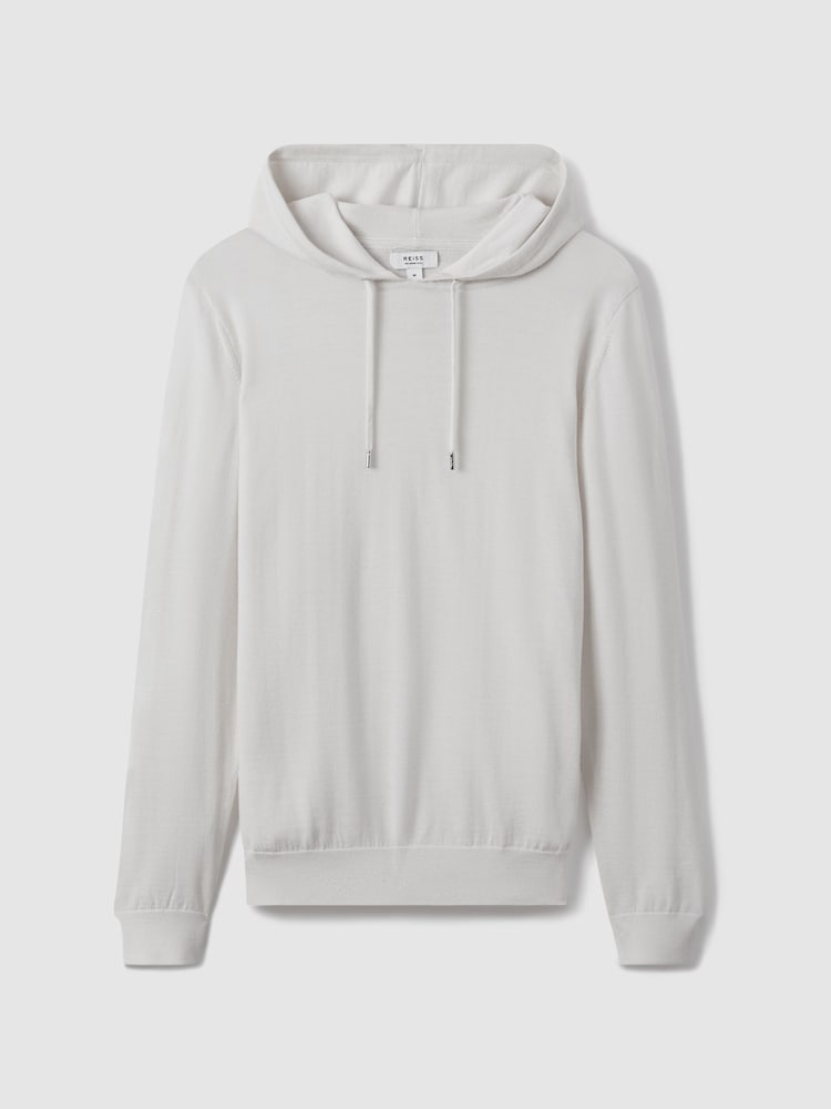 Reiss Snow Holland Merino Wool Drawstring Hoodie - Image 2 of 7