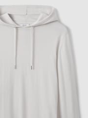 Reiss Snow Holland Merino Wool Drawstring Hoodie - Image 5 of 7