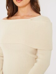In The Style Cream Gemma Louise Miles Bardot Top - Image 5 of 5