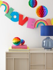 Multi Rainbow Love Bunting Decoration Kit - Image 1 of 3