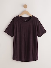 Burgundy Red Active Crew Neck Lightweight Short Sleeve T-Shirt - Image 1 of 3