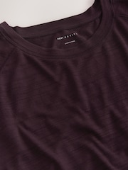 Burgundy Red Active Crew Neck Lightweight Short Sleeve T-Shirt - Image 3 of 3