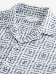 Blue Broderie Short Sleeve Shirt - Image 7 of 8