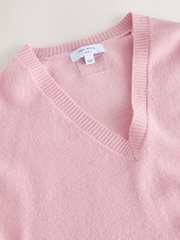 Pink N.Premium Merino Wool V-Neck Jumper - Image 3 of 3
