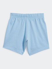 adidas Originals Light Blue 100% Cotton Shorts And T-Shirt Set - Image 3 of 6