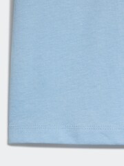 adidas Originals Light Blue 100% Cotton Shorts And T-Shirt Set - Image 5 of 6