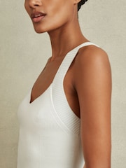 Reiss White Dani Sweetheart Neck Top - Image 3 of 4