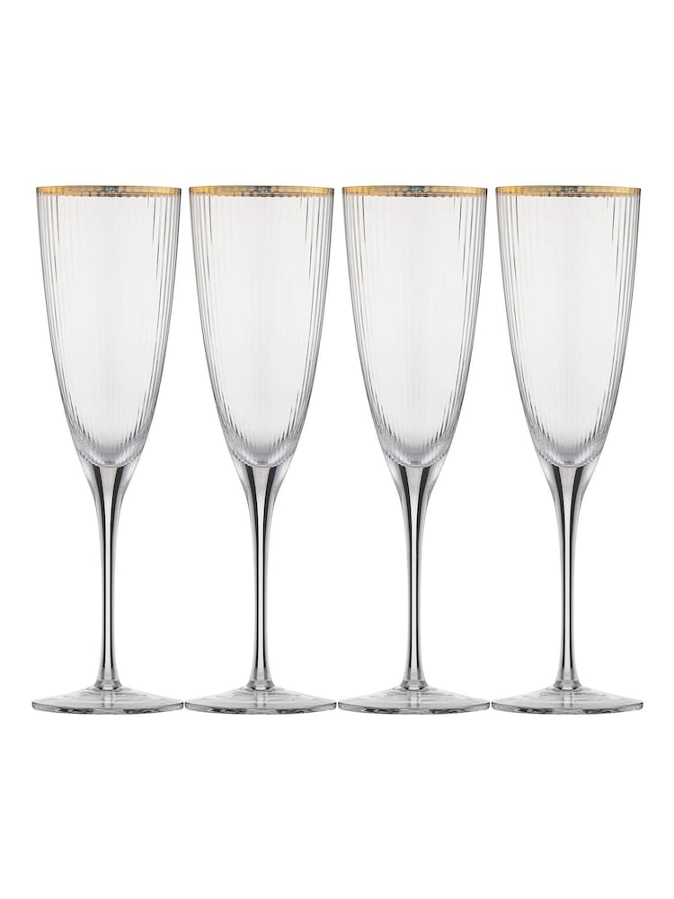 Ravenshead Roma Champagine Flute Glasses Set of 4 - Image 4 of 4