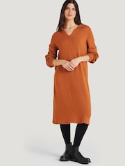 Thought Natural Corinia Organic Cotton Knitted Shift Dress - Image 2 of 6