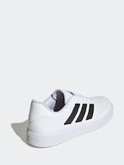 adidas White/Black Courtblock Trainers - Image 2 of 9