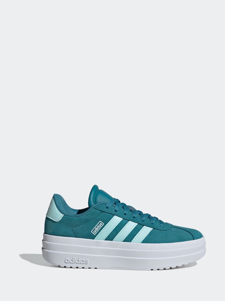 adidas Blue/White VL Court Bold Trainers - Image 3 of 11
