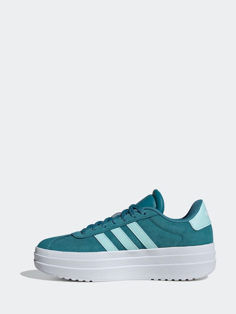 adidas Blue/White VL Court Bold Trainers - Image 4 of 11