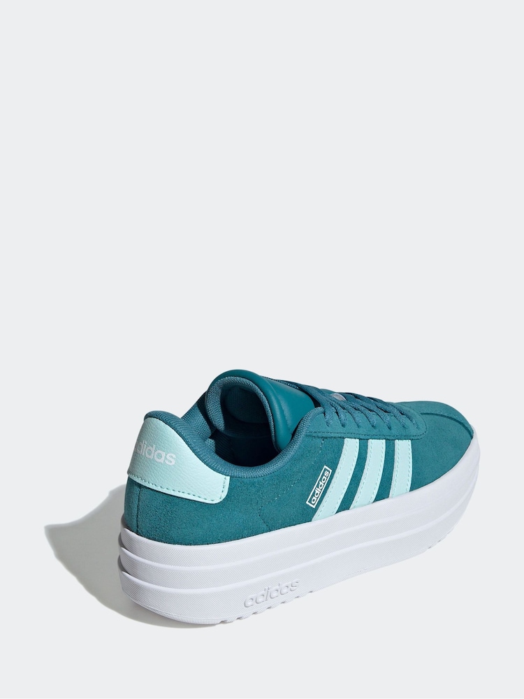 adidas Blue/White VL Court Bold Trainers - Image 6 of 11