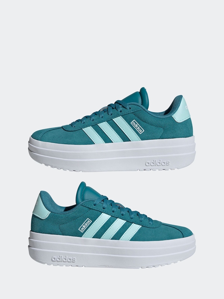 adidas Blue/White VL Court Bold Trainers - Image 7 of 11